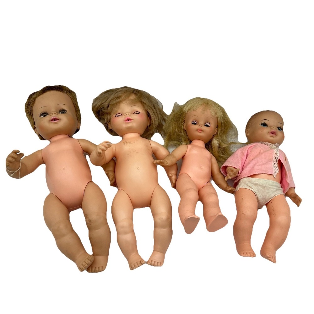 Lot Of 4 Vintage Horseman Dolls Inc 1974 3 1 W/Clothes 10-14"